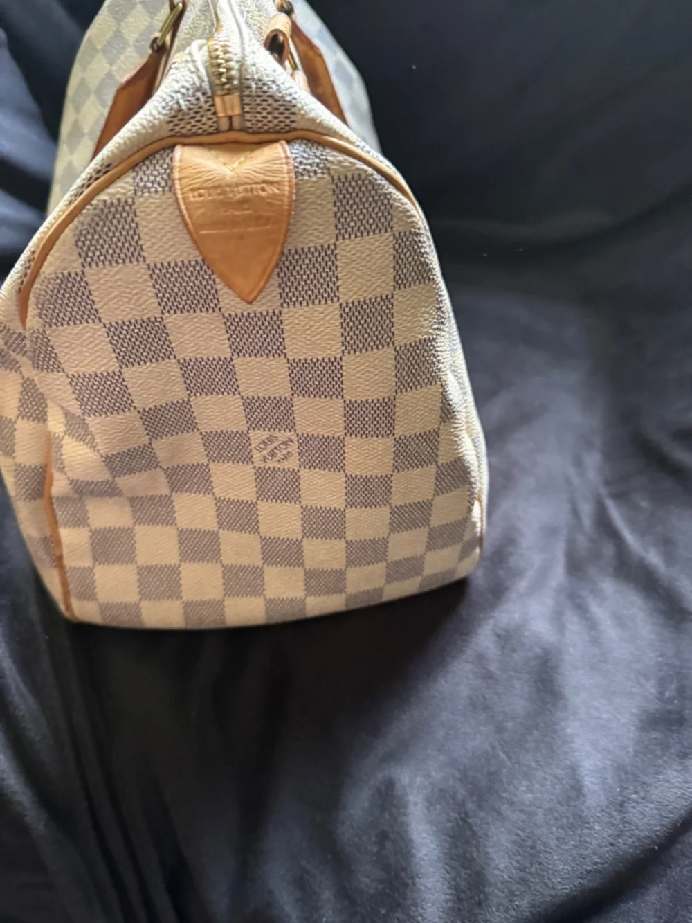 Louis Vuitton Speedy 30 Handbag in Damier Azur canvas